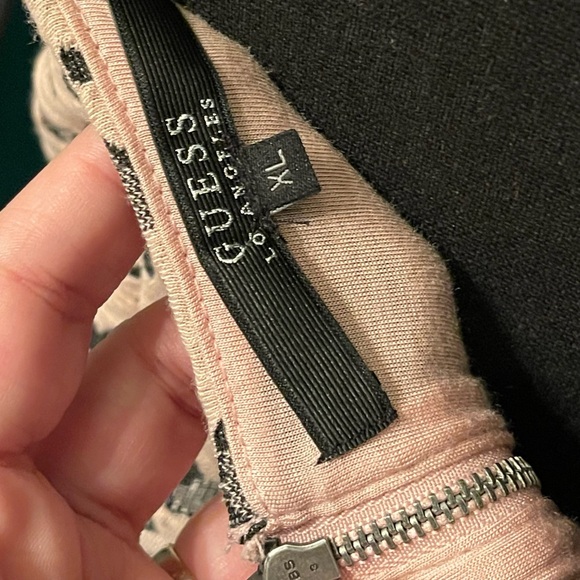 NWT GUESS Holly Leopard Print Pink Black Sweetheart Bustier Peplum Top XL - Picture 6 of 16